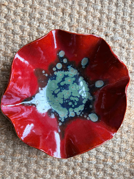 Red and Green Glazed Bowl